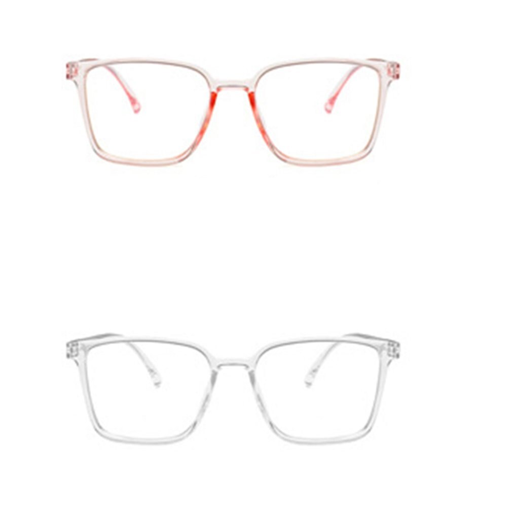 Anti-blauw licht bril nieuwste bescherm eyeys montuur eenvoudig en veelzijdig retro pc flexibele scharnier comfortabele neuspads: Transparant wit