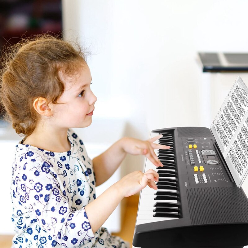 Bigfun Kids 61 Keys Electronic Piano Keyboard Music Piano with Microphone/Double Speaker Educational Instrument