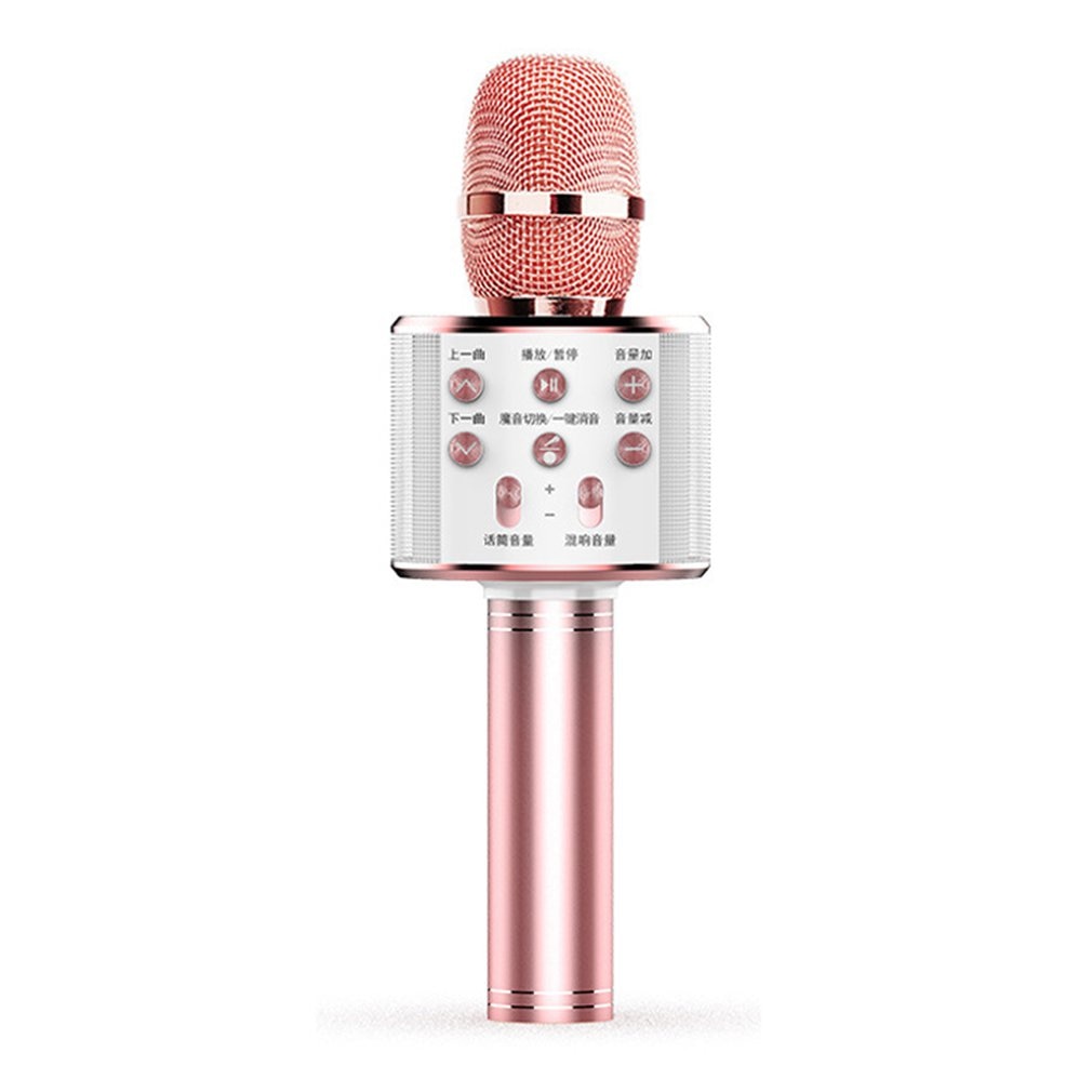 Wireless Microphone Speaker Handheld Mini Microphone Karaoke Mic Music Player Singing Recorder Microphone