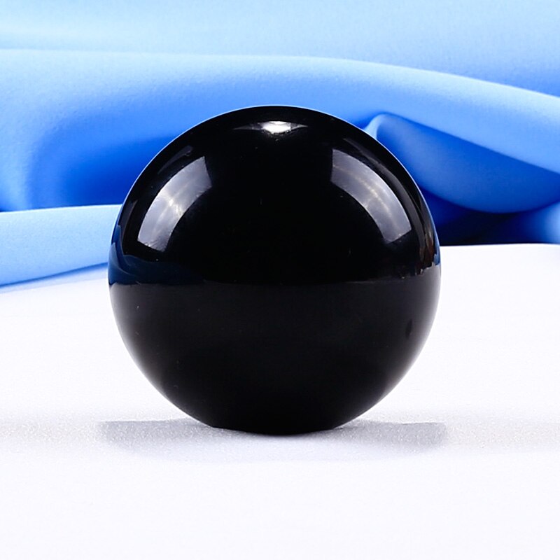 1 stuk 9 Kleur Crystal Ball Globe Diverse Glas Bal Bol Home Decoratie Feng Shui Ambachten Voor Woondecoratie: 3 cm / Black