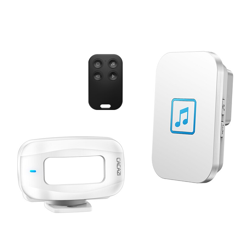 Cacazi Draadloze Pir Bewegingsmelder Infrarood Deurbel Security Alarm 433Mhz Afstandsbediening Winkel Welkom Thuis Sensor Deurbel: 1PIR 1RE 1YK
