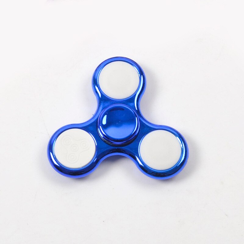 Hand Spinner Leucht LED licht Spinner Hand oben Spinner glühen in dunkel Licht EDC Spiner Finger betonen Linderung Spielzeug: Blau