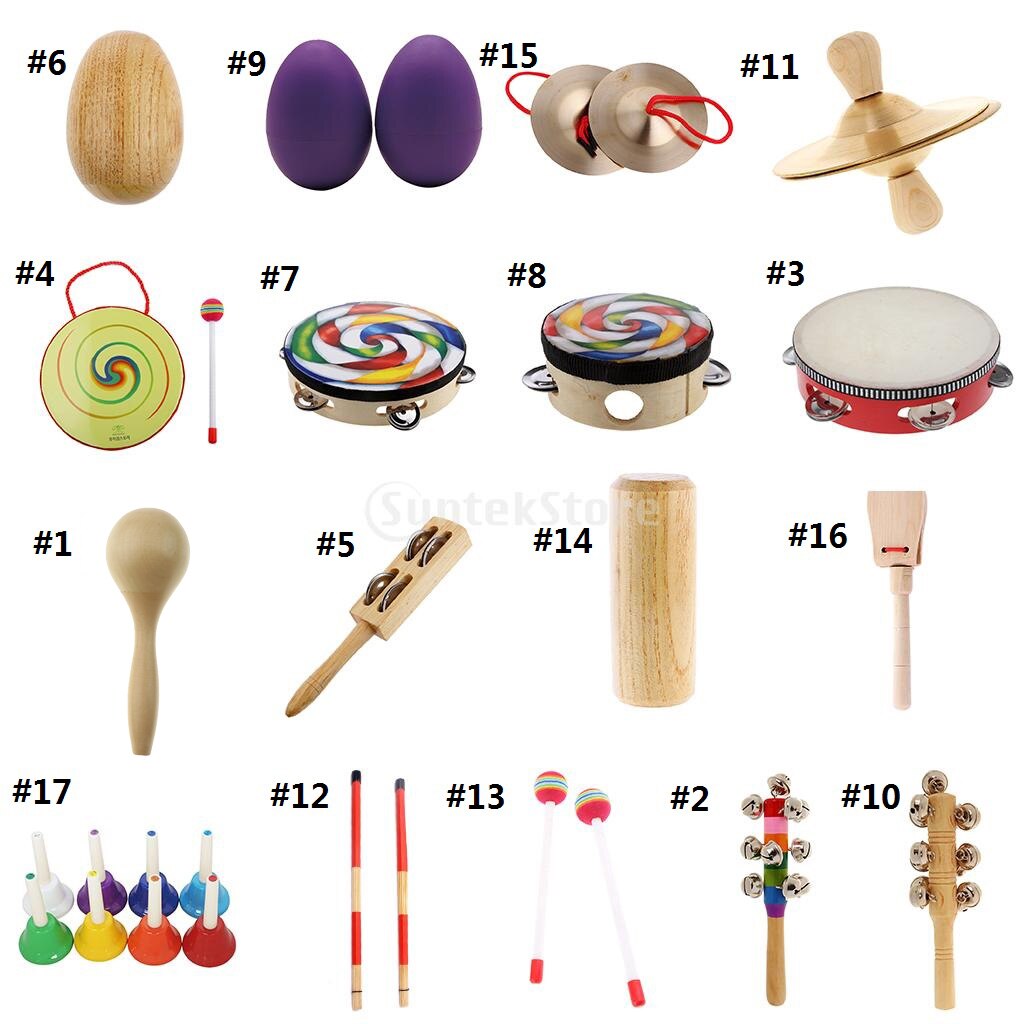 Houten Zand Hamer Maraca Shaker Toy Muziekinstrument Kids Hand Percussie