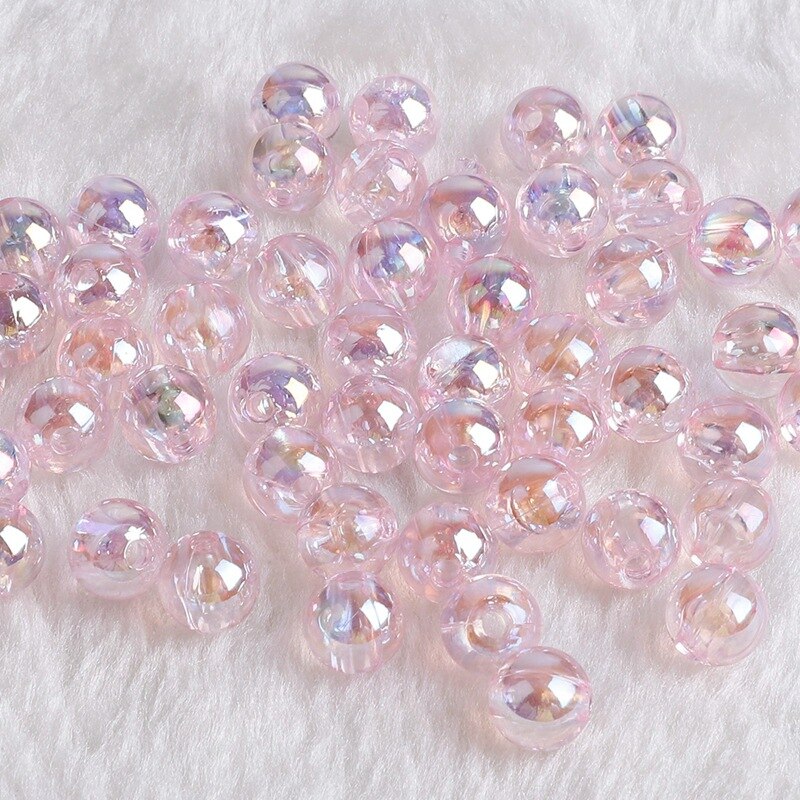 50pcs 8Mm Glass Ball Cream Cattle Small Marbles Pat Toys Parent- Child Beads Console Game Pinball Machine of Bouncing Ball: pink1