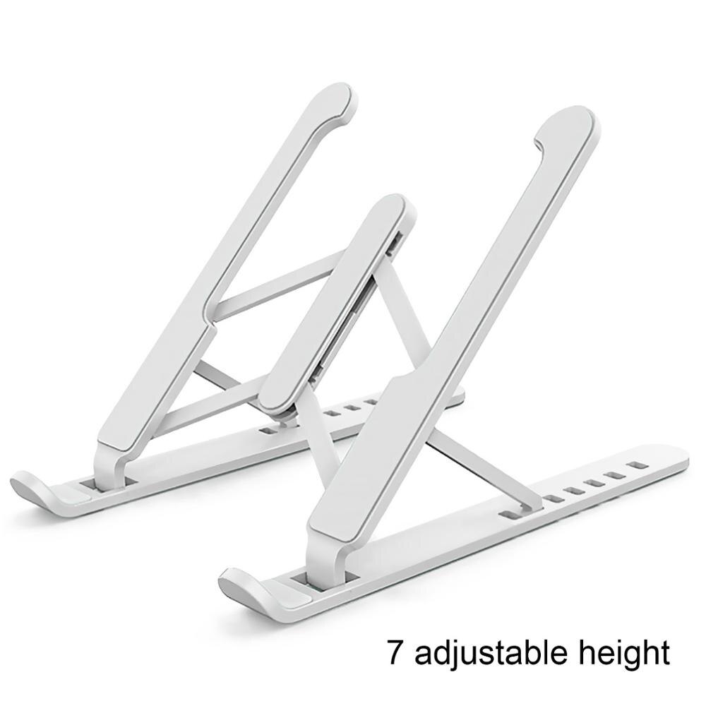 Besegad Adjustable Tablet Laptop Support Stand Bracket Holder for Apple Macbook Mac Book Pro Air 13 14 15.6inch Lenovo Dell iPad: Style C White