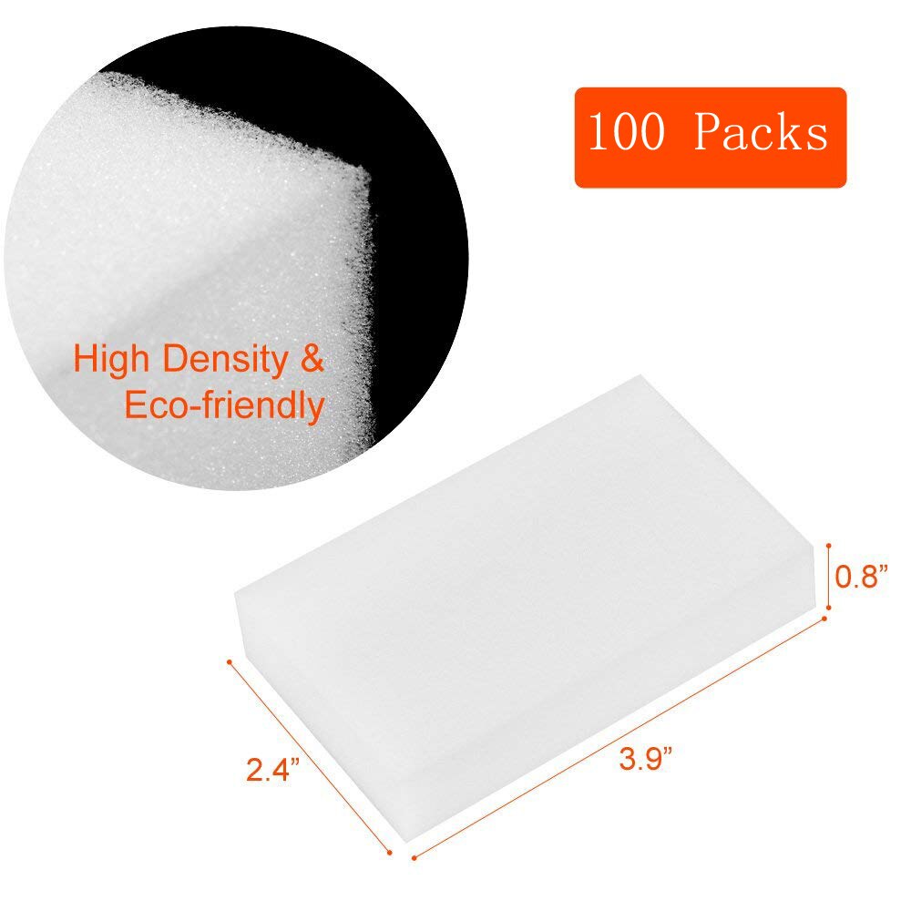 60 Packs Magic Cleaning Eraser Sponge Magic Eraser Sponge Foam Cleaning Melamine Foam for Kitchen Bathroom Furniture Car