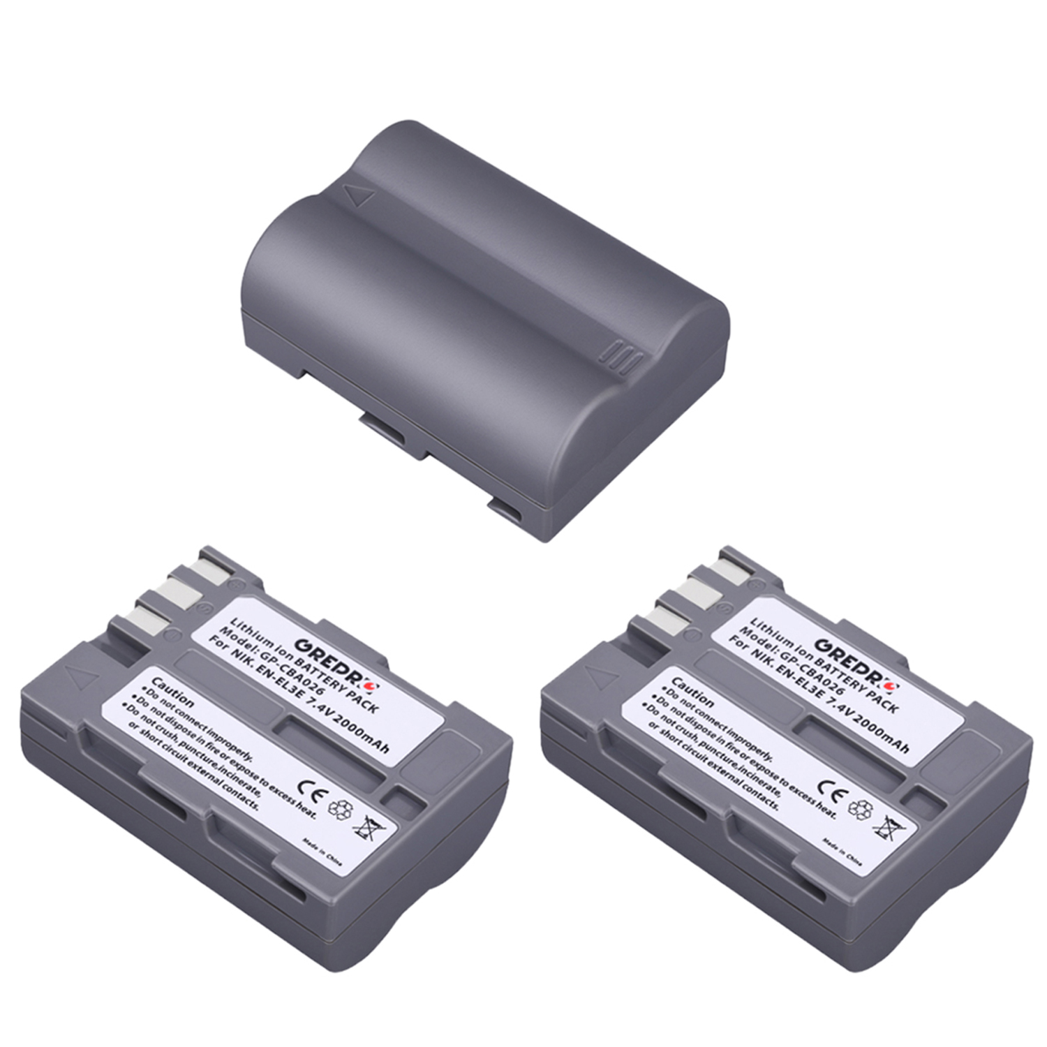 EN EL3e batteria EN-EL3e + caricatore incorporato USB e type-c per Nikon D80 D700 D90 D300S D200 D70 D50 D100 D300 DSLR: 3x Battery
