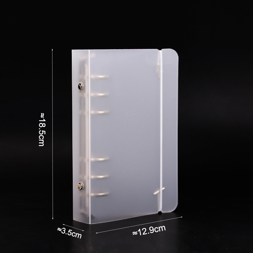 1PC Translucent Filing Product PP Loose Leaf Spiral Binder Matte 6 Holes Notepad Cover Notebook Accessories Stationery Supplies: A6