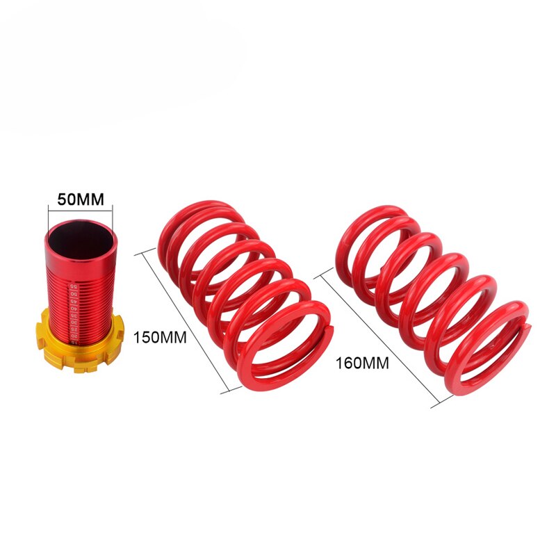 Lowering Scaled Adjustable Suspension Coilover Red Springs For 88-00 Honda Civic EG EJ EK