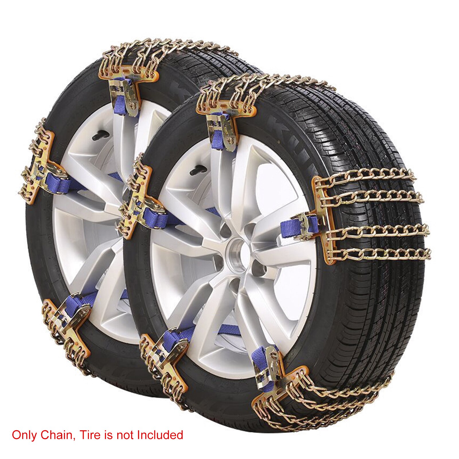Catene da neve per pneumatici antiscivolo a catena da neve, catene per pneumatici da neve per auto di trazione di emergenza universali per camion fuoristrada/SUV