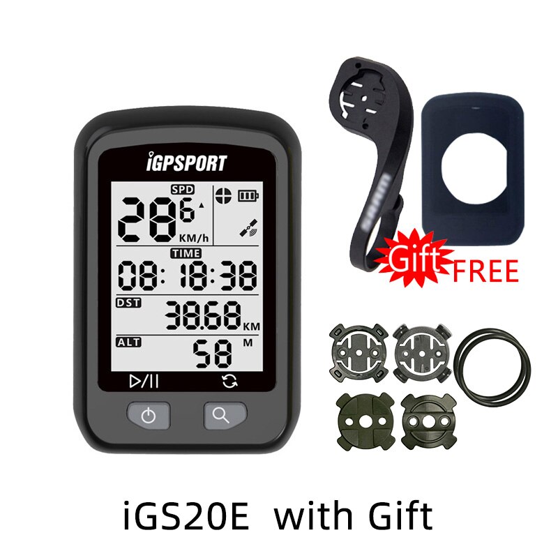 IGPSPORT iGS20E GPS vélo ordinateur compteur de vitesse Compatible STRAVA Garmin 130 200 520 820 1030 Bryton 310 330 530 iGS50E iGS618: 20E with Gift