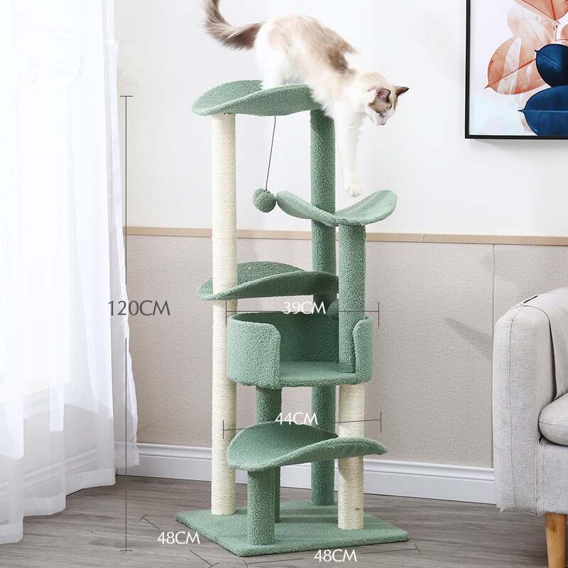 Funny Scratching Post Climbing Tree Toy Cat Tree Scratcher Activity Protecting Furniture Pet House Cat Furniture: C
