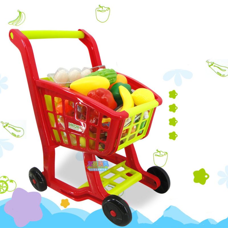 Speelhuis Winkelwagen Jongen Meisje Kinderen Simulatie Supermarkt Trolley Mini Baby Speelgoed 1-3 Jaar Oud