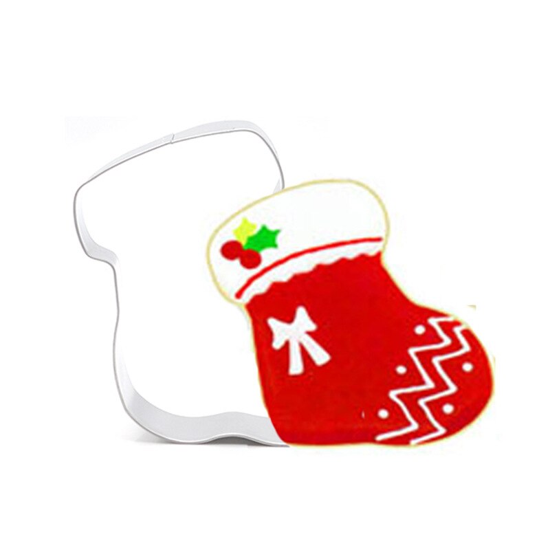 Christmas Cookie Cutter Biscuit Mold Cooking Tools Christmas Theme Metal Cutters Mould Snowflake Snowm Christmas Tree Cut: 12