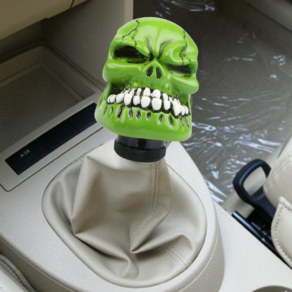 Universal Car Gear Shift Knobs Skull Head Gear Manual Transmission Gear Shift Knob Shifter Lever Car Modified Manual Gear Head