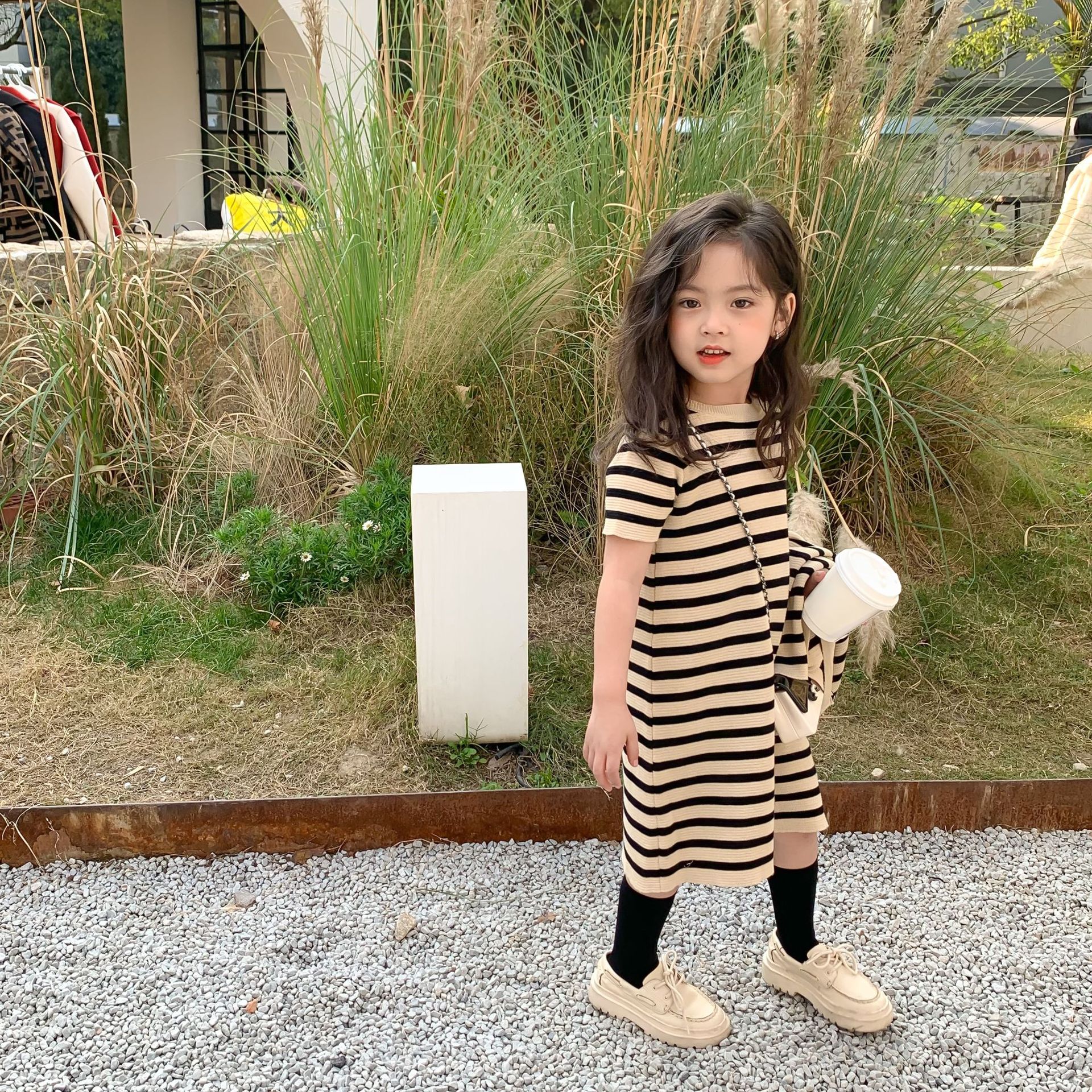 Cardigans et robe tricotés pour filles, ensemble de 2 pièces pour enfants, printemps, 1185E, 2022