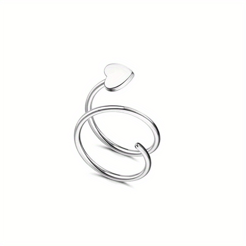 Drperfect 20G Acero inoxidable doble nariz aro espiral Luna estrella mariposa serpiente pendientes de aro retorcidos para mujer: Color amarillo claro
