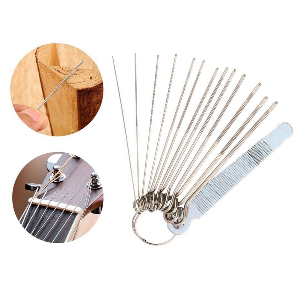 Portable Slot Nut File DIY Repair Tools Silver Accessory Guitar Stainless Steel Saw Rods