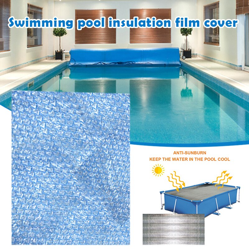 Rectangular Pool Cover Retaining Solar Swimming Pool Insulation Film Black Solar Foil Pool Heating Solar High Tarpaulin