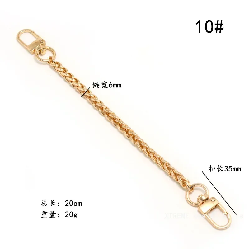 Extensor de correa de bolso cruzado de Metal, extensor de correa de hombro para bolso, dijes de accesorios de cadena de bolso, 1 ud.: Rojo