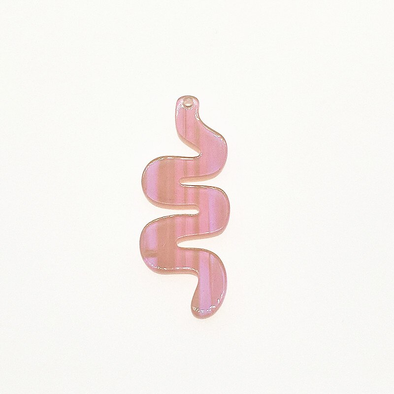 Nuovo arrivo! 52x20 millimetri 100pz Acrilico di Figura del serpente di fascino per I Risultati Dei Monili/Orecchini FAI DA TE parti, Gioielleria, Parti E Componenti: rosa