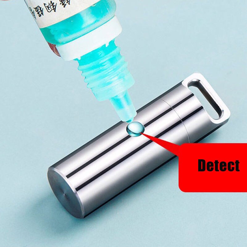 1Pcs Rvs Verzegelde Capsule Waterdicht Pillendoosje Camping Firstaid Hanger Reizen Outdoor Draagbare Pillendoosje Organizer