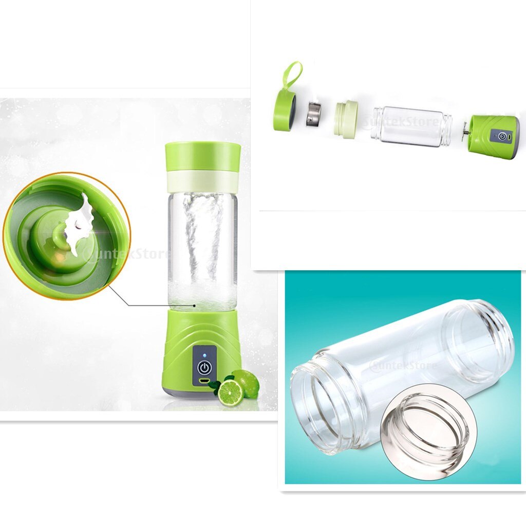 Licuadora portátil, exprimidor eléctrico de frutas, exprimidor de cítricos, vegetales, botella, exprimidor eléctrico de 3 colores