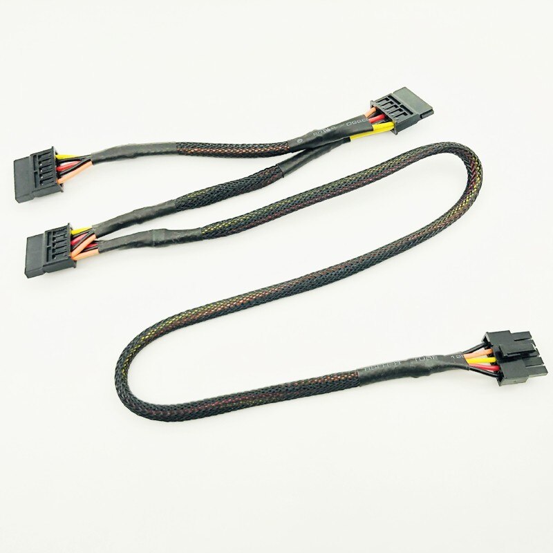 Black Sleeved 5Pin to 3*SATA Modular Power Supply Cables Adapter PSU SATA Power Cable for OCZ ZT/GreatWall 88CM