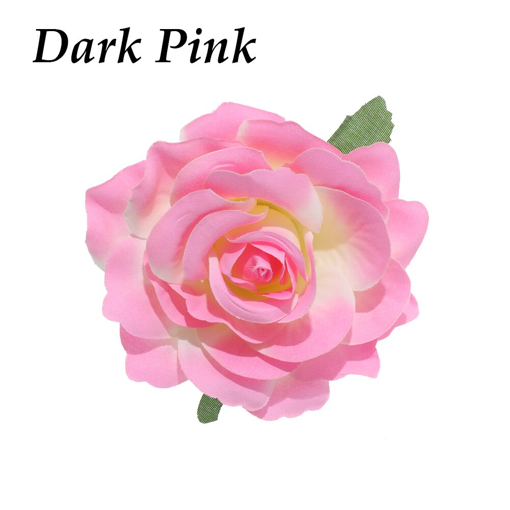 1 PC Chic Bridal Rose Flower Hairpin Wedding Bridesmaid Brooch Party Hair Clip Barrettes Accessories bijoux femme: Light Yellow Color