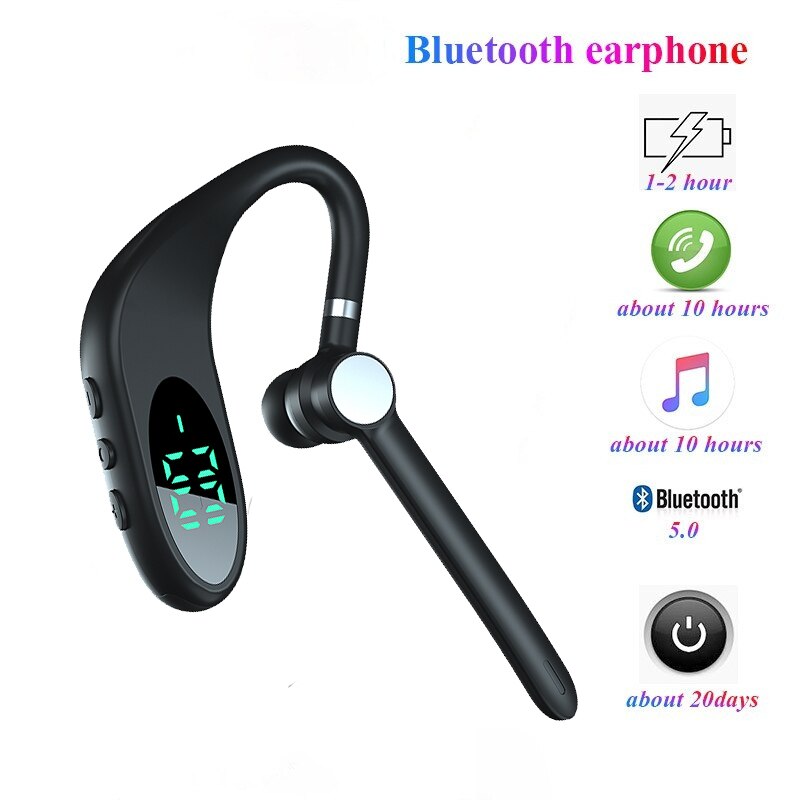 Oor Gemonteerde Bluetooth Headset Bluetooth 5.0 Handsfree Headset Mini Draadloze Headset Voor Iphone Xiaomi
