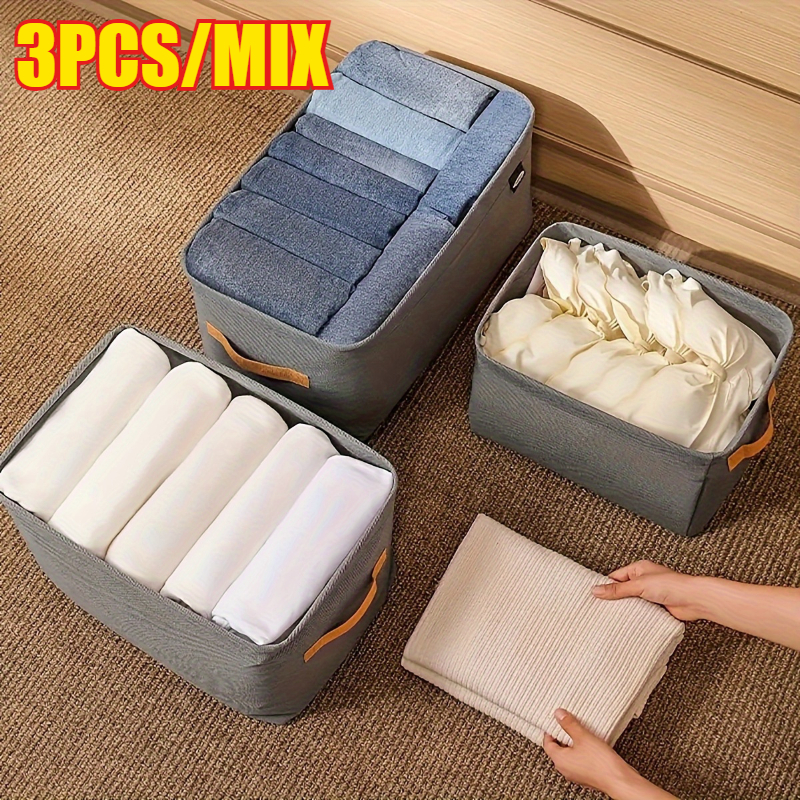 Aufbewahrungsbox für Jeans und Hosen, Kleiderschrank, Kleidung, Organizer, Schrank, Schubladen, Organizer für Unterwäsche, BH, Socken, T-Shirt, Organizer