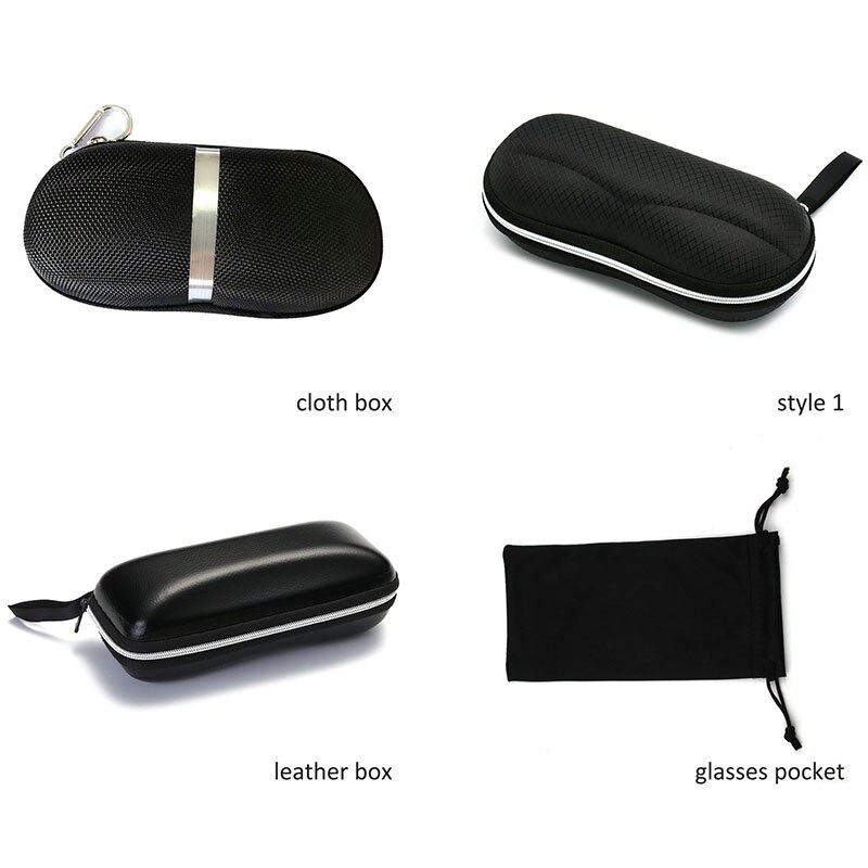1Pcs Harde Rits Doos Draagbare Zonnebril Protector Travel Pack Bag Bril Case Black Eyewear Accessoires