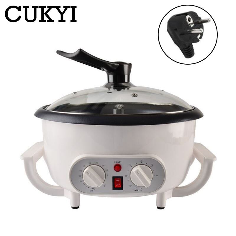 CUKYI-tostador eléctrico de granos de café, herramientas para hornear cacahuetes, máquina para asar palomitas de maíz, secador de granos, recubrimiento antiadherente, 110V/220V