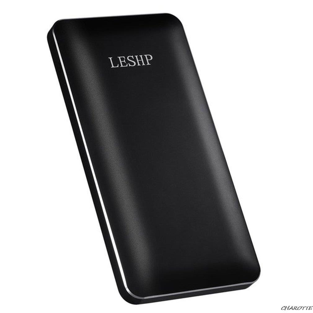 LESHP PowerBank Aluminum Alloy 3.7V 10000MA 37Wh Universal Portable External Battery Pack Compact Ultra-slim Easy To Carry