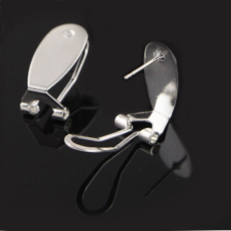 100 Stuks Zilver/Goud Kleur Vingernagel Earring Berichten zilver Vingernagel Earring Berichten Voor Sieraden Bevindingen: Silver