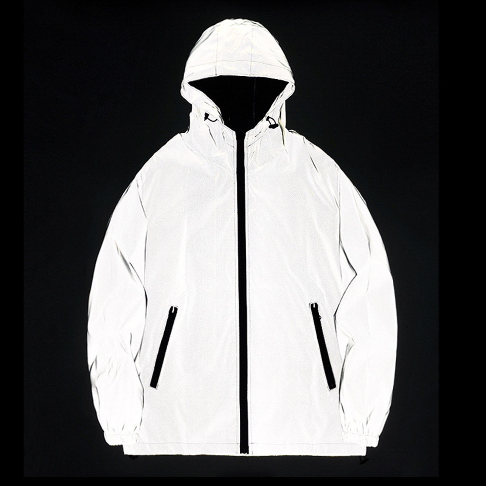 Unisex Reflektierende Jacke Mit Kapuze Windjacke S... – Grandado