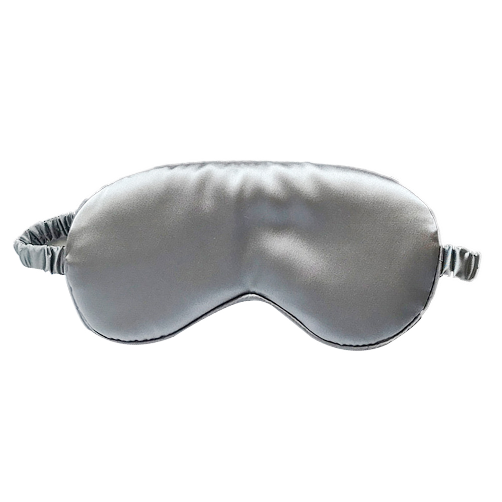 Sovemaske naturlig sovende øjenmaske øjenskygge cover skygge øjenplaster blød bærbar 100% 3d silke øjenpleje maske: Grå