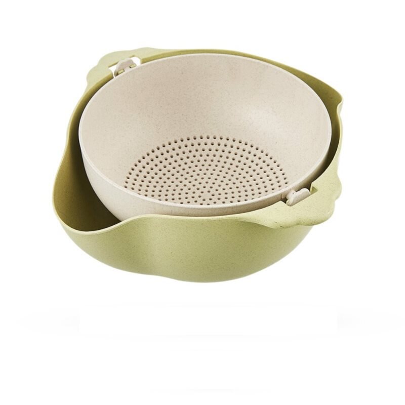 Multifunction Kitchen Strainer Double Drain Basket Vegetables Fruit Washing Strainer Bowls Vegetables Fruit Washing Strainer Bo2: G