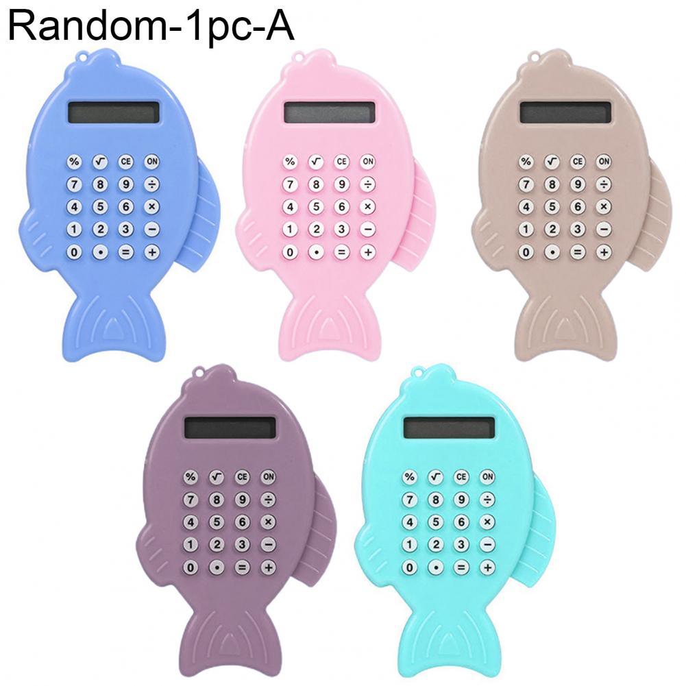 Mini Calculator Plastic Pocket Calculator Rapid Calculation Energy Saving Useful Rounded Edge Small Calculator:  A