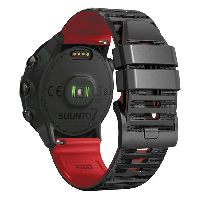 Älykellon ranneke ticwatch pro 5: lle, korvaava kellon ranneke, silikoniranneke, joka on yhteensopiva ticwatch pro 5:n kanssa: Ruusun vihreä