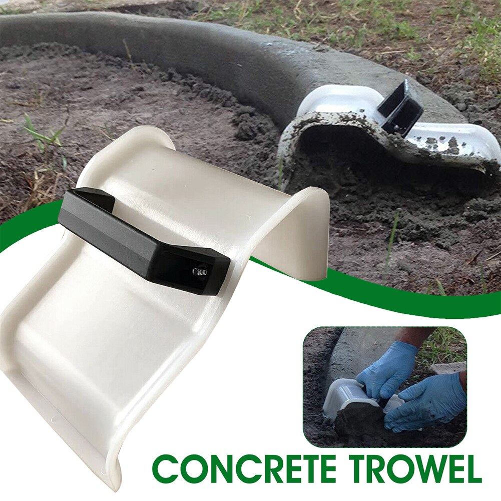 DIY Skimming Tile Landscape Edger Model Making Shape Concrete Trowel with Handle Garden Yard Curb Tool