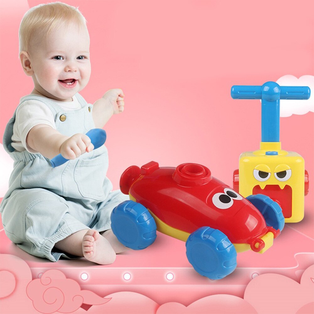 Voiture inertielle puissance ballon jouet pour enfants Forces aérodynamiques ballons gonflables jouet enfants voiture jouets