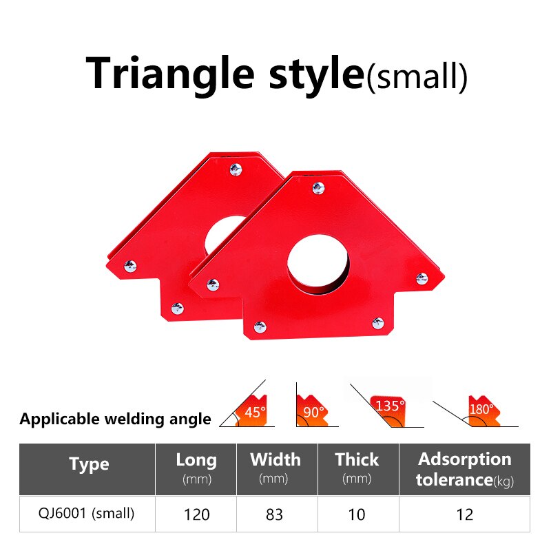 Strong Magnetic Welding Angle Holder Iron Suction Welding Right-Angle And Welding Positioner Welding Auxiliary Tool 90-Degree: Small 2PCS