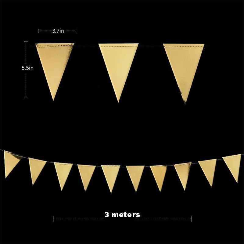 3M Rose Red Burgundy Paper Banner Glitter Paper Garlands Champagne Flag for Wedding Bridal Shower Bachelorette Party Decorations: Gold