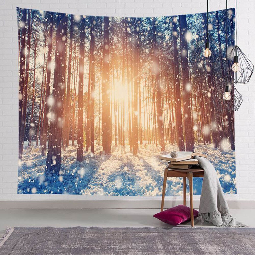 Kerst wandtapijt kerstboom print wandtapijt tapijt tafelkleed slaapkamerdecoratie achtergronddoek tapisserie