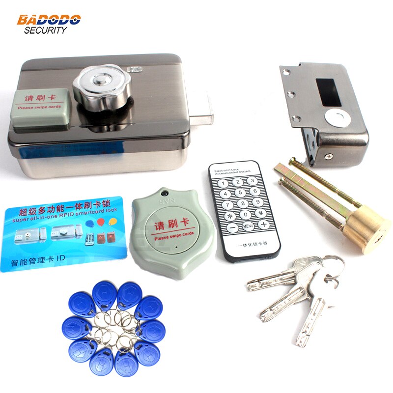 Electric lock 125KHz RFID ID EM card motor lock can connect intercom for access control system