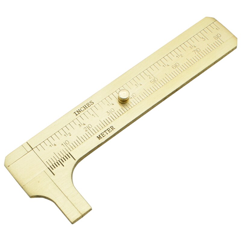 Mini Small Metal Solid Brass Vernier Caliper Ruler Sliding Gauge 8cm 3.15Inch Measuring Tools School Supplies Stationery