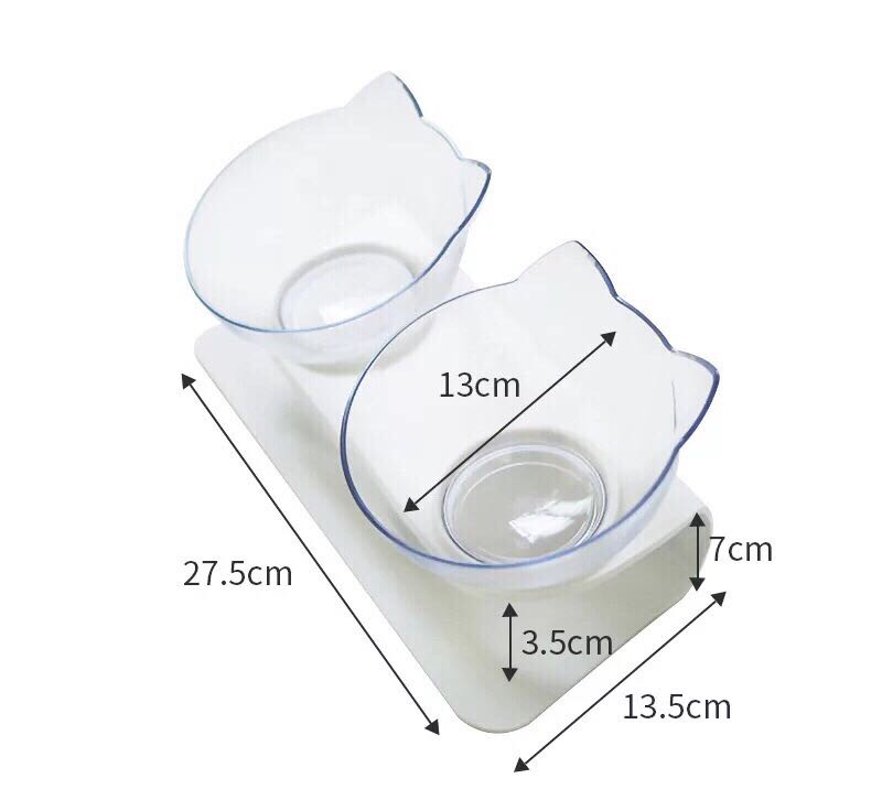 Mangeoires pour chat bol d'alimentation pour chat Gog fournitures pour animaux de compagnie bols à eau pour chiens avec support surélevé pour chats Double bol 2pneu1