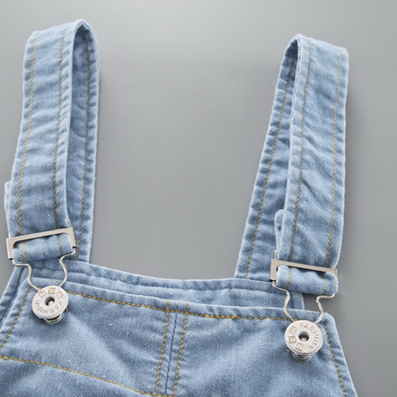 Toddlers Baby Boys Girls Suspender Pants Children Cotton Elastic Denim Pants Overalls Trouserss