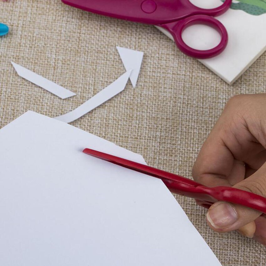 1 adet güvenlik Mini çocuk makas kendi başına yap kağıdı kesme makası